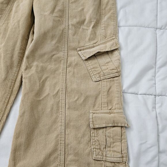 BDG Urban Outfitters Pants Womens Medium Tan Y2k Cargo Wide Leg Corduroy - Picture 5 of 9